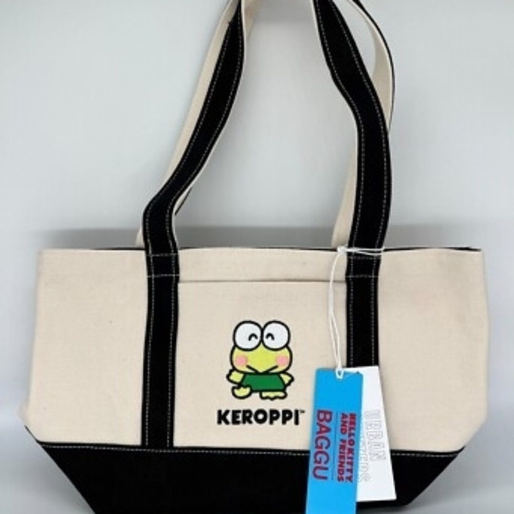 NWT BAGGU Keroppi Canvas Tote bag Rare